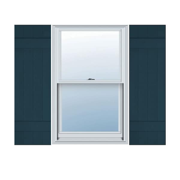 Ekena Millwork 14 in. W x 51 in. H Builders Edge, 2 Batten, Board-n-Batten Shutters, 166 - Midnight Blue, PR 080140051166 - main